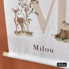 Textielposter letter Forest cuties