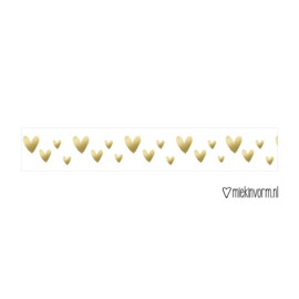 Washi tape  |  Hartjes goud