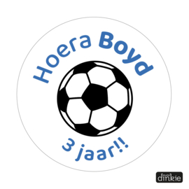 Voetbal, A4 vel 24 sluitstickers - ⌀ 4 cm