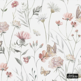 Teddy deken | Flowers and butterflies