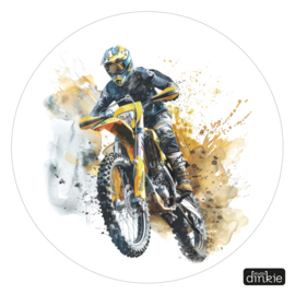 Muurcirkel Motorcross watercolor