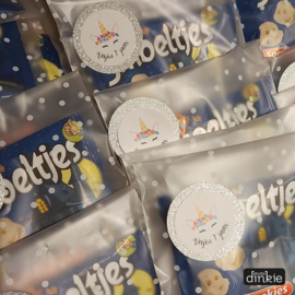 Unicorn, A4 vel 24 sluitstickers - ⌀ 4 cm