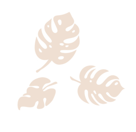 Houten decoratie | Bladeren set