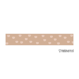 Washi tape  |  lipjes / bruin