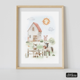 Poster Boerderij  |  Paarden