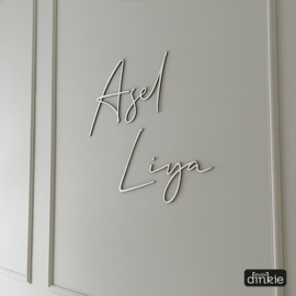 Naam van hout 'eigen lettertype'