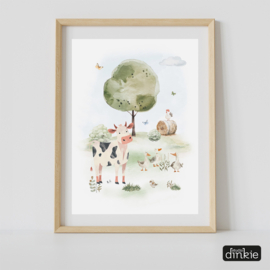 Poster Boerderij  |  Koe