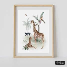 Poster Jungle Jive  |  Giraffen