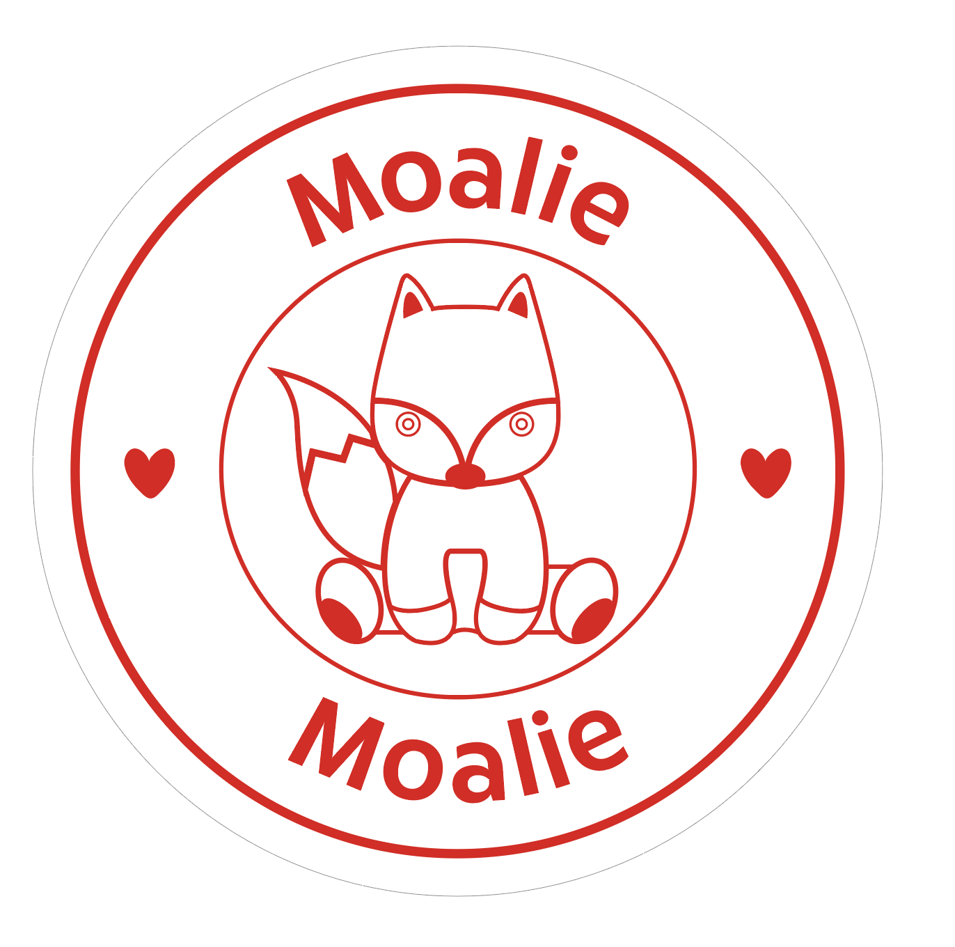 5 x bordje Logo Moalie