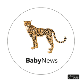 BabyNews luipaard, A4 vel 24 sluitstickers - ⌀ 4 cm