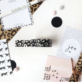 Washi tape  |   Panterprint zwart