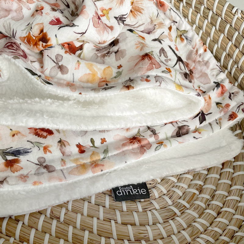meer Titicaca Wedstrijd Complex Teddy deken | hydrofiel floral white | Teddy dekens | Studio Dinkie