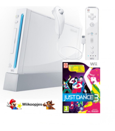 Wii console wit +  Just dance 3