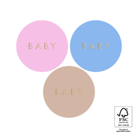 Baby stickers gekleurd/goud