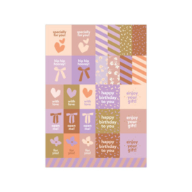 Stickervel roze/paars