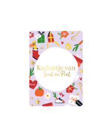 Sinterklaas feest mini kaartje