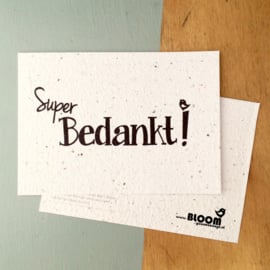 Kaart super bedankt