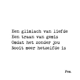 Een glimlach van liefde