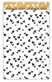 Solo hearts zwart/wit/goud