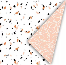 Multi- peach-zwart-wit