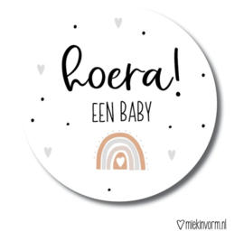 Sticker Hoera een baby