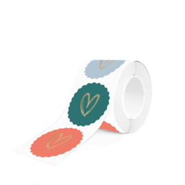 Sticker multi Heart Gold Bright