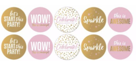 Let's party roze goud