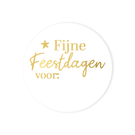 Kerst stickers fijne feestdagen