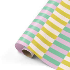 Colorblocking geel-roze