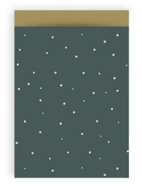 Fijne stipjes groen/goud