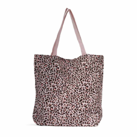 Canvas tas Luipaard roze