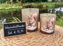 Waxinelichthouders Eekhoorntjes 🐿️