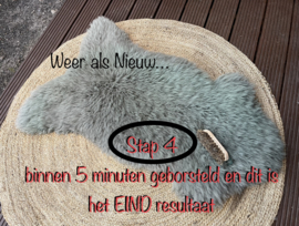 Hoe een gekleurde schapenvacht te wassen ?
