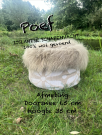 Prachtige IJslandse POEF “beige”