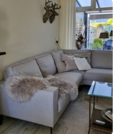 Cappuccino schapenvacht Lengte maat +/- 120 bij 75 cm
