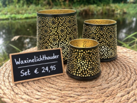 Waxinelichthouders set van 3 stuks
