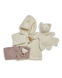 Merino wollen baby vestje Quinn - Off White