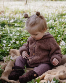 Merino wollen baby vestje Quinn - Rose Brown