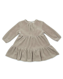 Velours baby jurkje Feline - Nature
