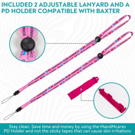 BAXTER Daghouder met 2 lanyards met veer