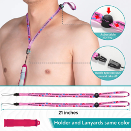 BAXTER Daghouder met 2 lanyards met veer