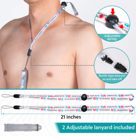 BAXTER Daghouder met 2 lanyards met veer