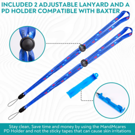 BAXTER Daghouder met 2 lanyards met veer