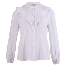 Blouse frills - WIT