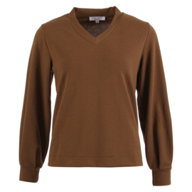 Sweater v-hals - TABAC