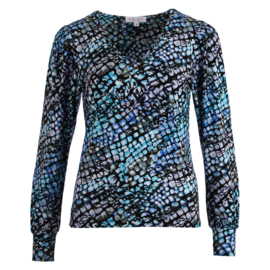 Top v-hals - LICHT AQUA