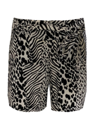 Short Eva - JUNGLE WHITE - BLACK