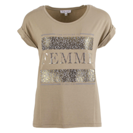 T-shirt Femme Enjoy - LICHT TAUPE