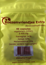 Boezemvriendjes Extra - 40 caps vegetarisch (HPMC) à 450 mg