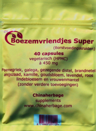 Boezemvriendjes Super - 40 caps vegetarisch (HPMC) à 450 mg